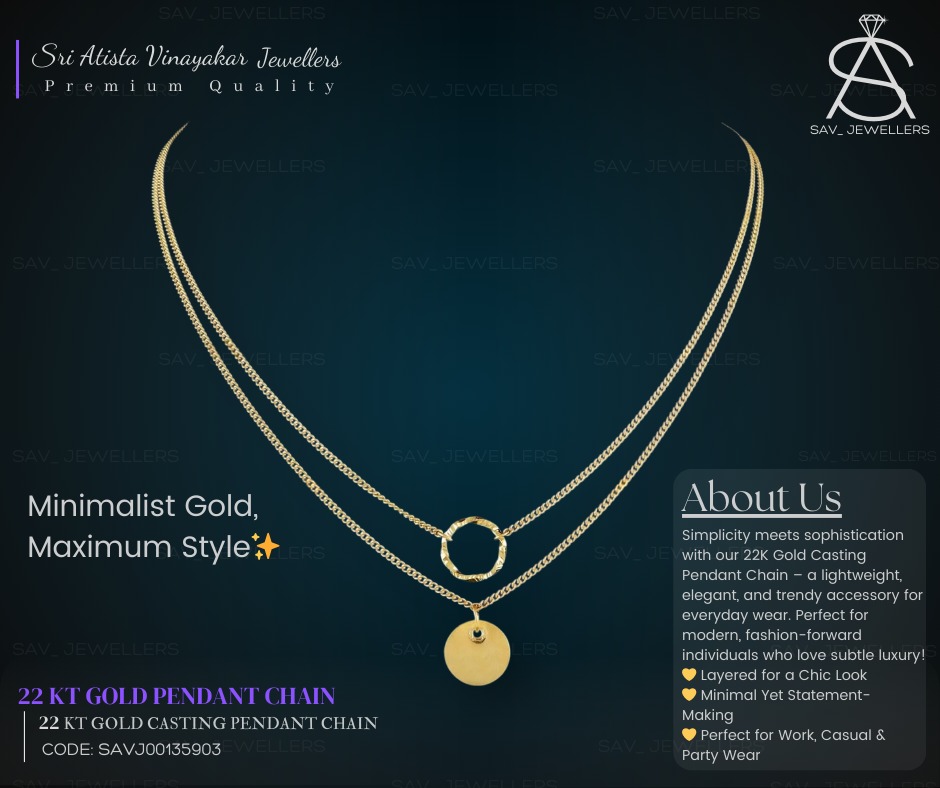 22 KT GOLD CASTING PENDANT CHAIN